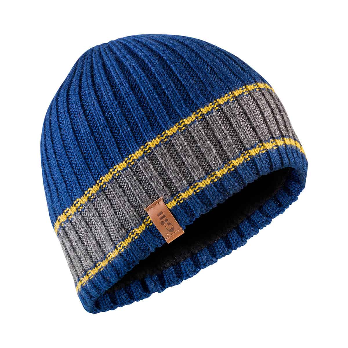 Gill Band Stripe Beanie - Blue