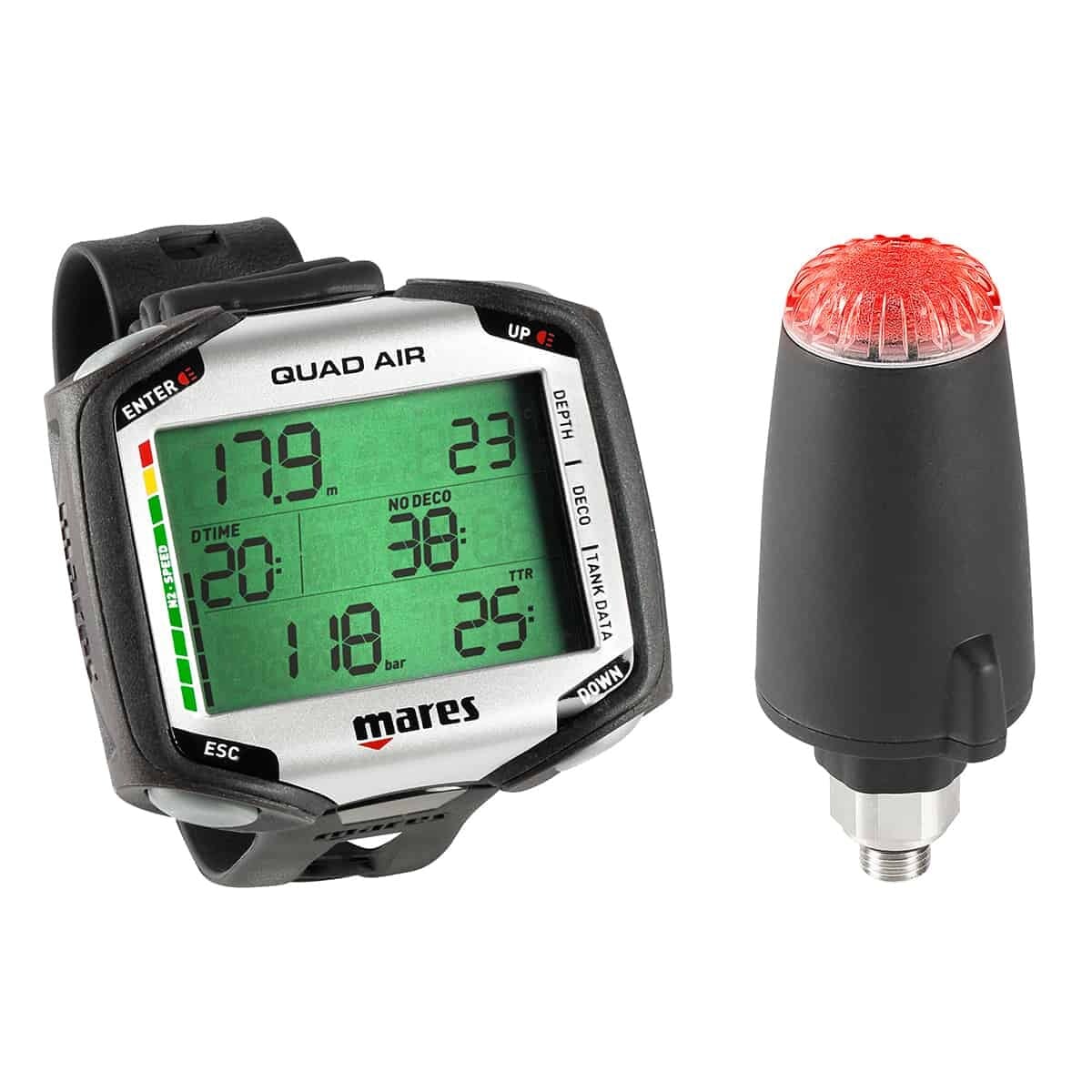 Mares Quad Air Dive Computer - Large Display + Air Integrated