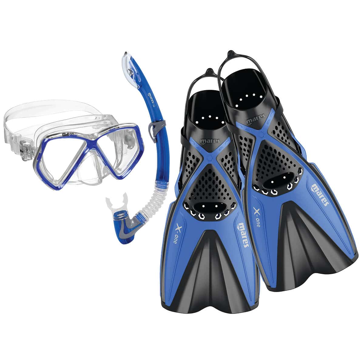 Mares Kids Mask Fins Snorkel Set - Pirate Mask + X-One Fins Mares Kids Mask Fins Snorkel Set - Pirate Mask + X-One Fins
