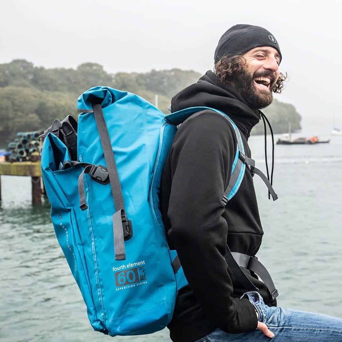 Fourth Element Expedition Drypack - 60L Dry Backpack Blue Fourth Element Expedition Drypack - 60L Dry Backpack Blue
