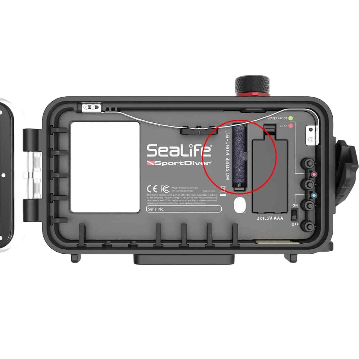 SeaLife Moisture Munchers In SportDiver Housing