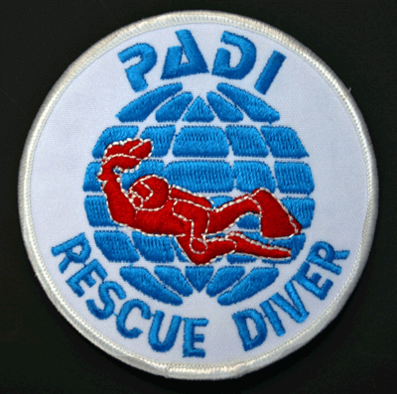 PADI Rescue Diver Cloth Badge / Emblem Round Style