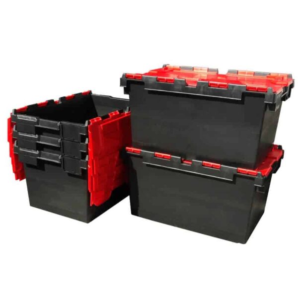 Gear Gulper Dive Equipment Storage Box Black/Red Stacked and Nested