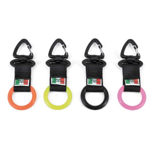 Best Divers Silicone Ring Octopus Clip Black Webbing
