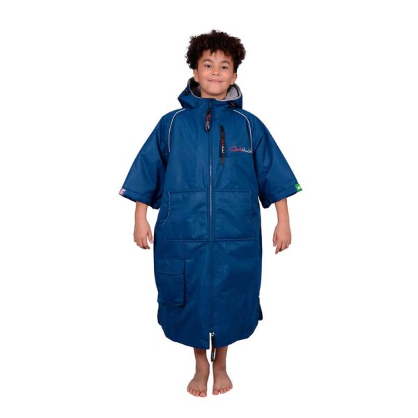 Charlie Mcleod Kids Short Sleeve Eco Change Robe Worn Navy