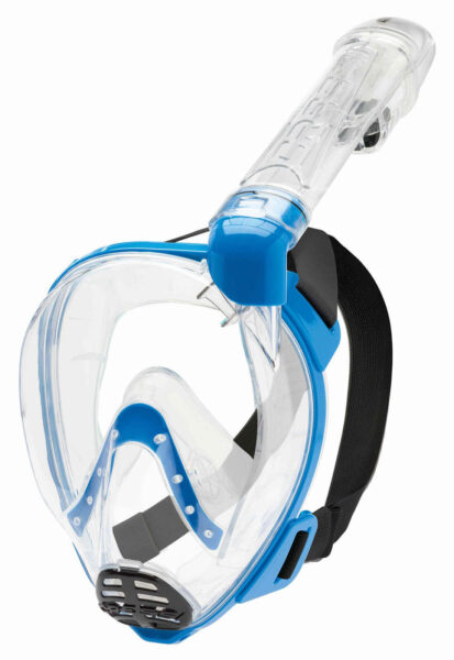Cressi Baron Junior Full Face Snorkelling Mask Clear Blue