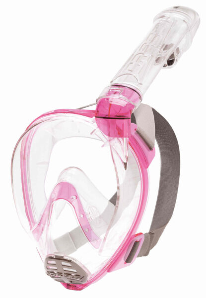 Cressi Baron Junior Full Face Snorkelling Mask Clear Pink