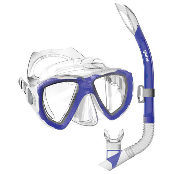 Mares Trygon Junior Mask + Snorkel Set Blue Angled