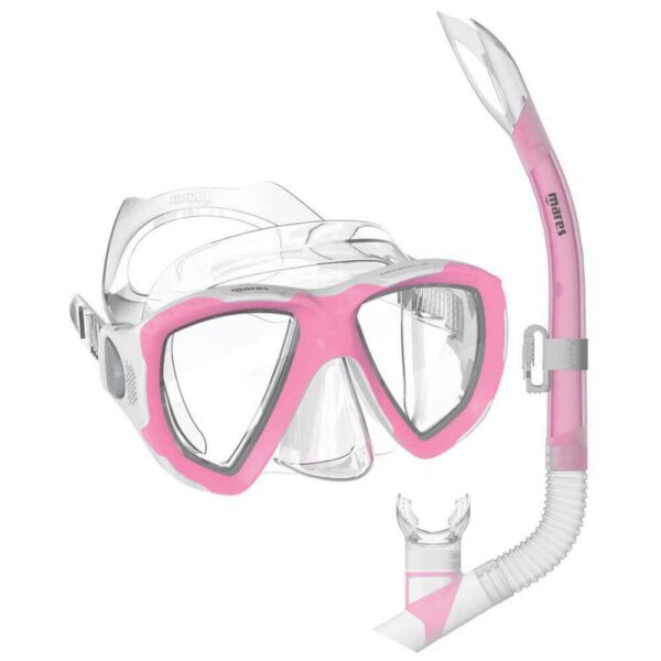 Mares Trygon Junior Mask + Snorkel Set Pink Angled