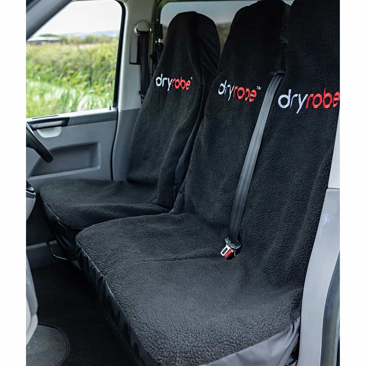 Dryrobe Double Van Seat Cover All Black Fitted In Van