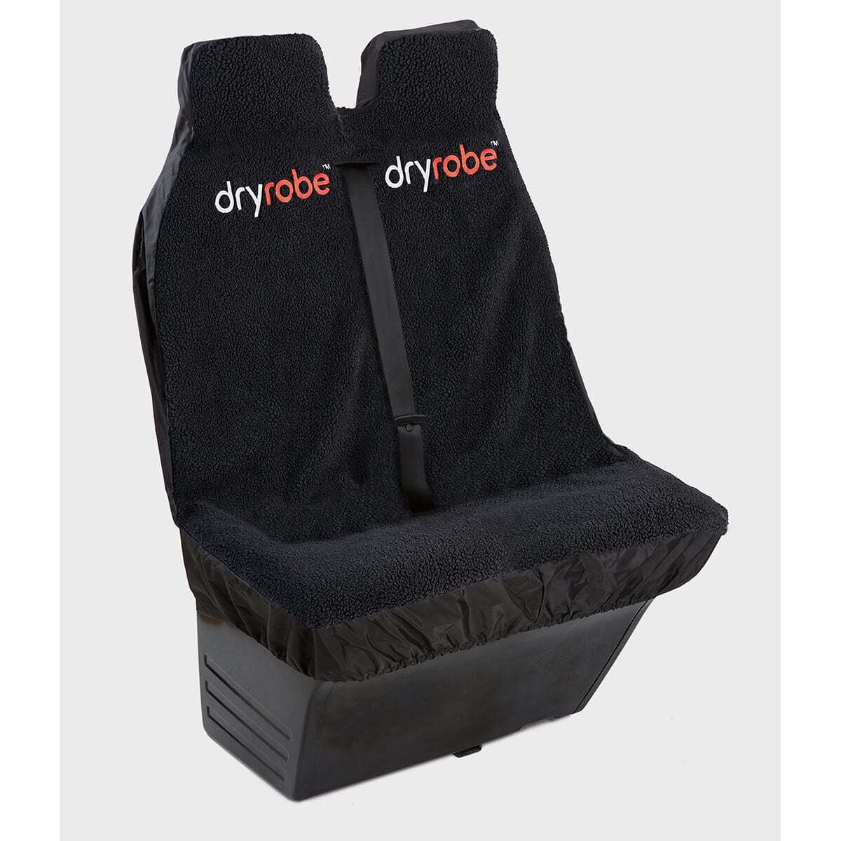 Dryrobe Double Van Seat Cover All Black With Seat Belt Visible