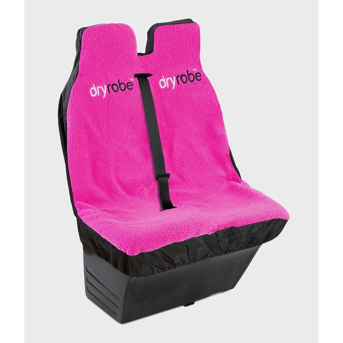 Dryrobe Double Van Seat Cover Pink With Seat Belt visible