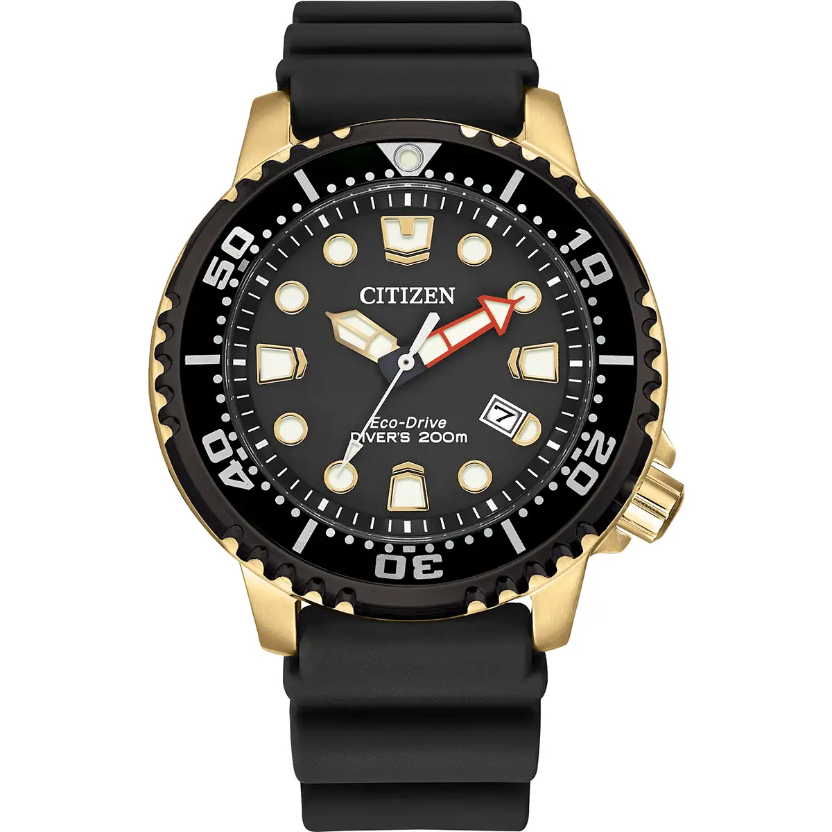 Citizen BN0152-06E Black + Gold Stainless Steel Divers Watch