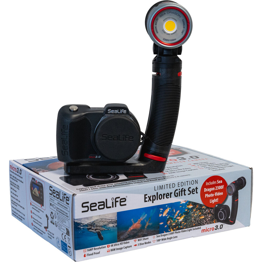 SeaLife Micro 3.0 Sea Dragon 2300F Explorer Bundle On Box