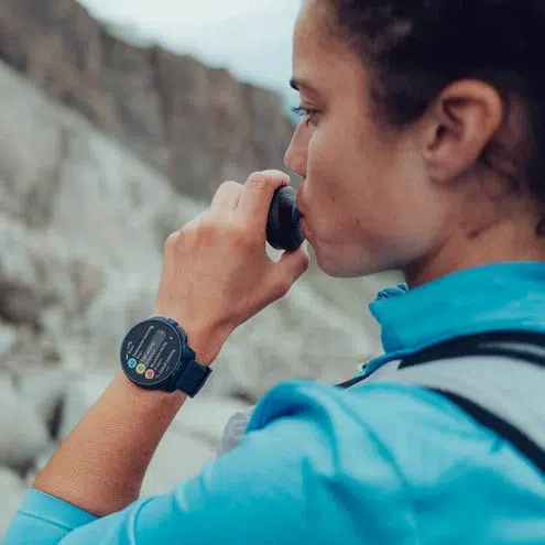Suunto Race Sports + Outdoor Watch MIDNT in use
