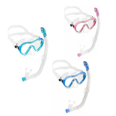 cressi sky vip jr kids snorkel set all colours