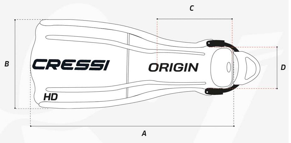 Cressi Origin Fin Dimensions