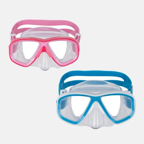 MARES PUFFER KIDS SNORKELLING MASK PINK AND BLUE