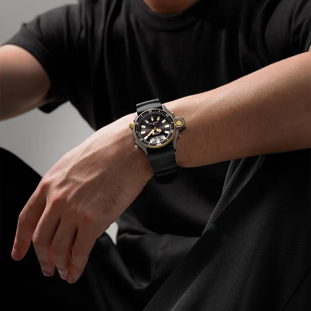 JP2008-06E citizen watch promaster aqualand 40th limited edition dive watch on wrist