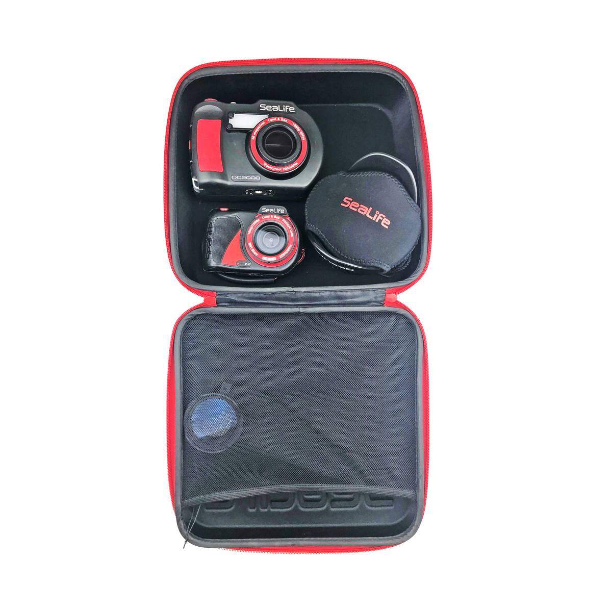 sealife sea dragon case sl942 open with gear from above