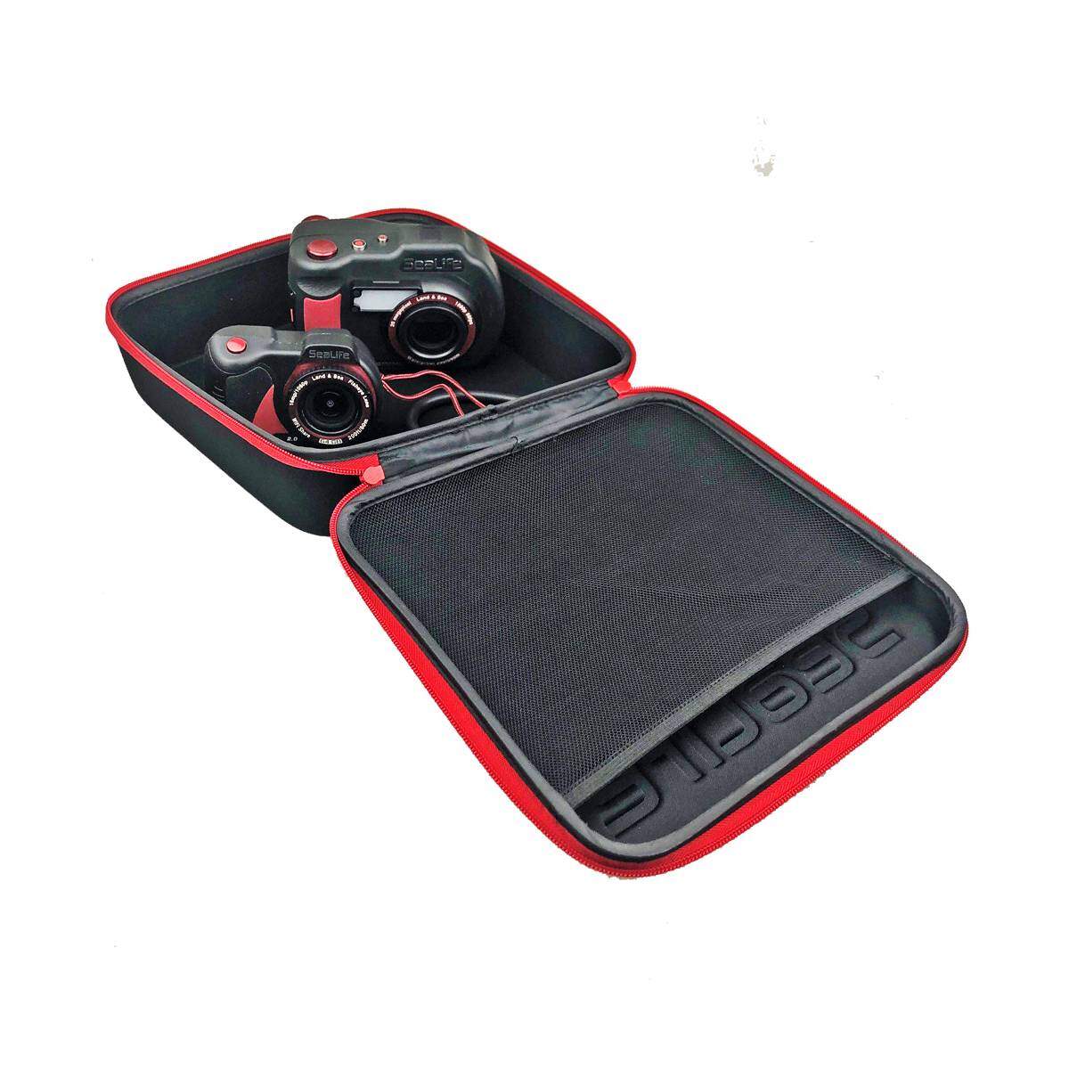 sealife sea dragon case sl942 open with gear from angle